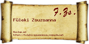 Füleki Zsuzsanna névjegykártya