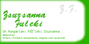 zsuzsanna fuleki business card